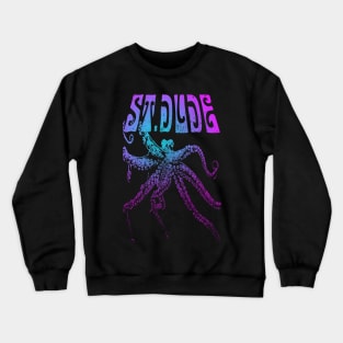 St Dude Octopus (Neon) Crewneck Sweatshirt